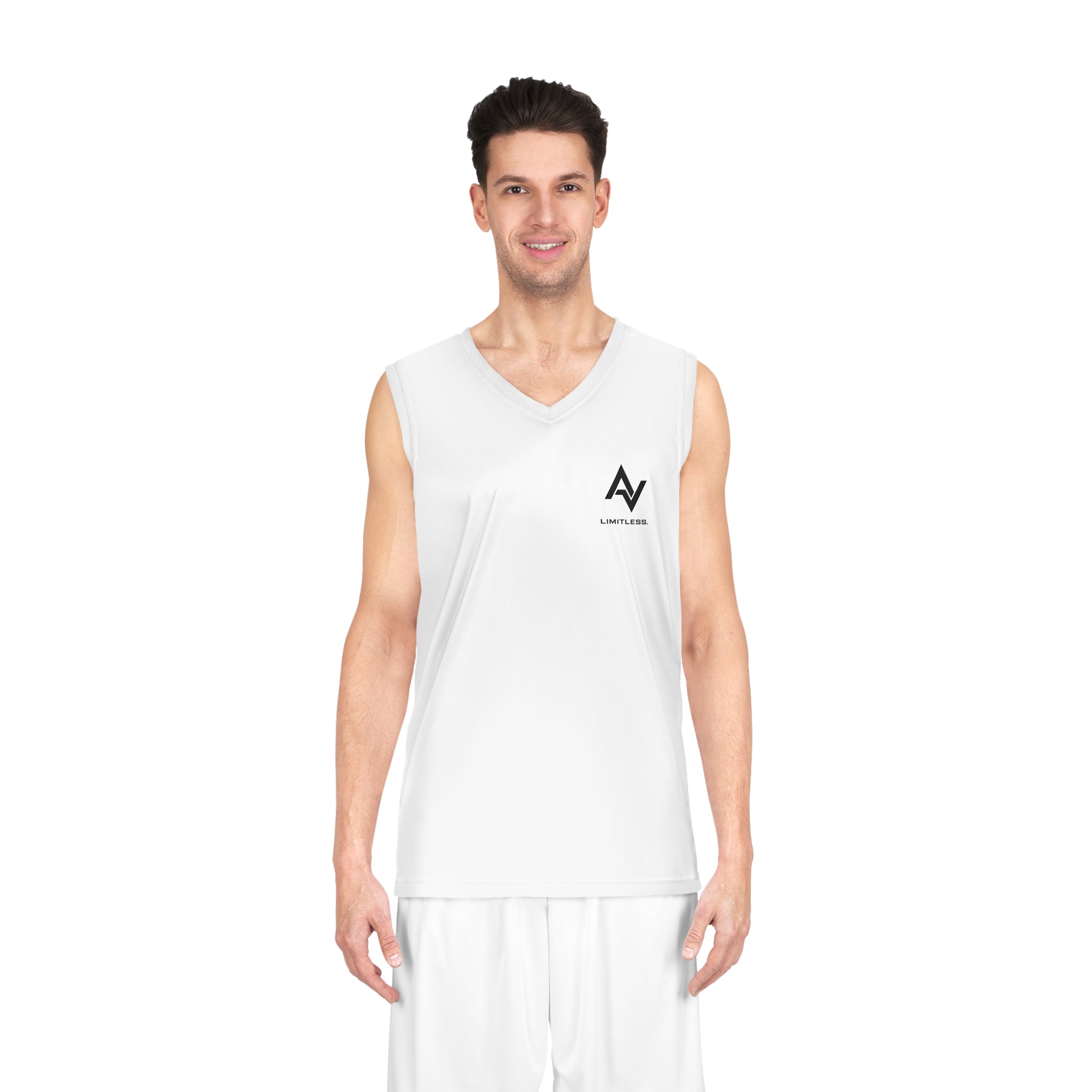 Classic White Basketball Jersey with Minimal Logo