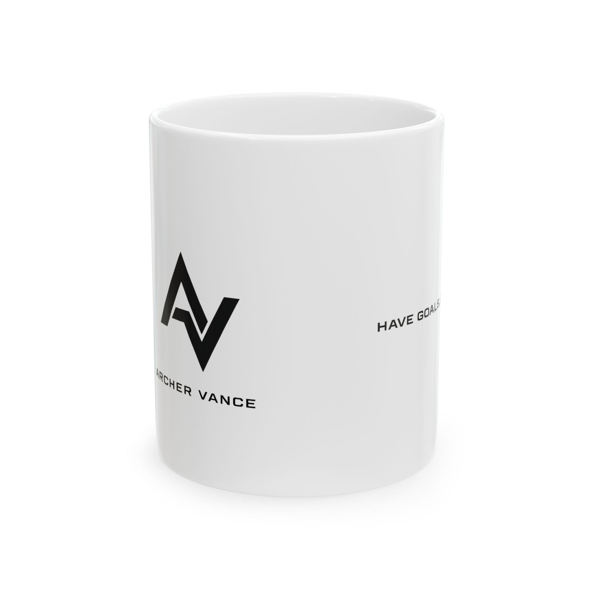 Inspirational Ceramic Mug / Coffee Cup — 'Have goals. Lock them in.'